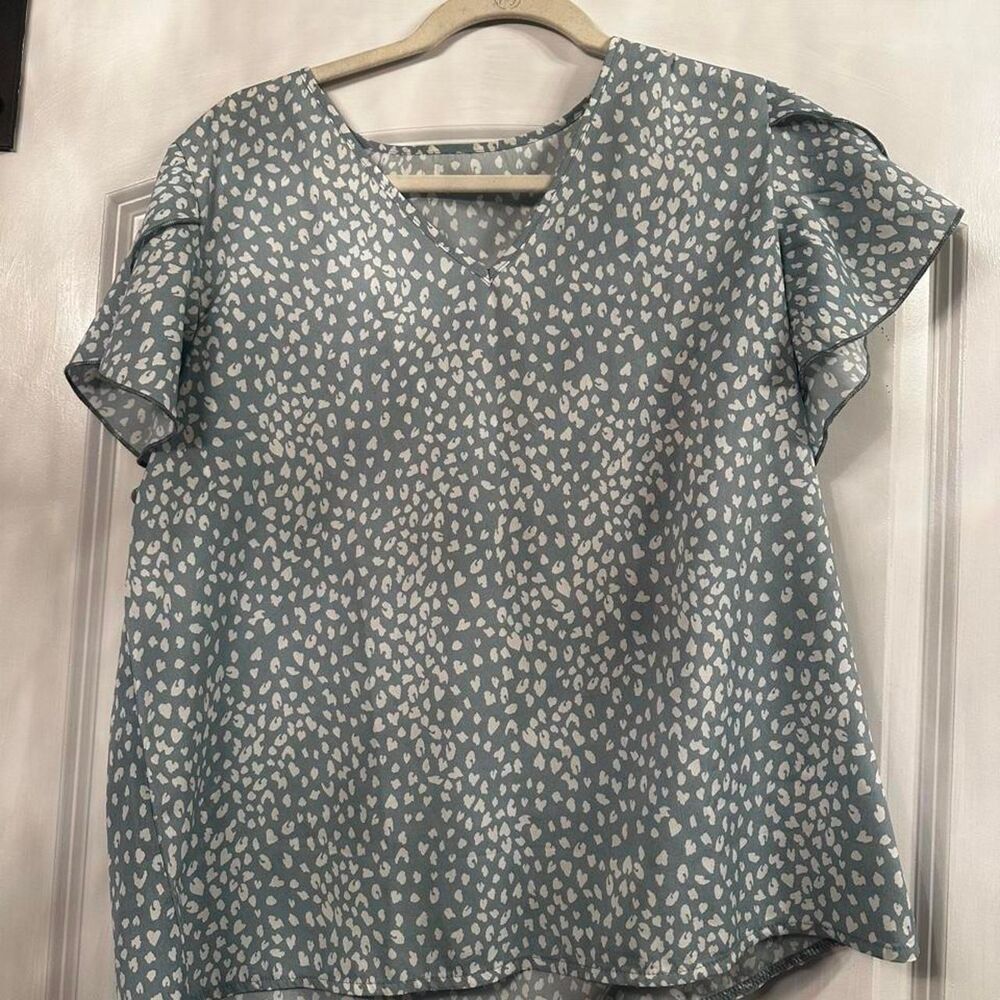 Unbranded Women's Blue and Green Blouse